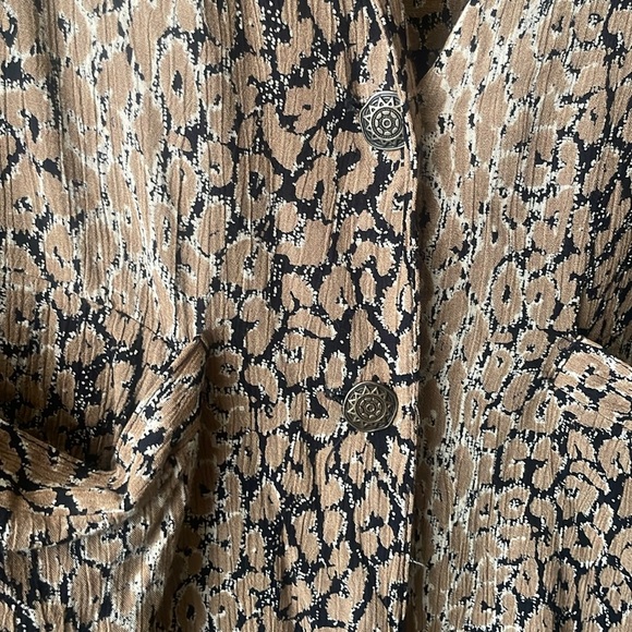 Vintage Division of Graff mixed media long sleeve two button front blazer - Picture 2 of 7